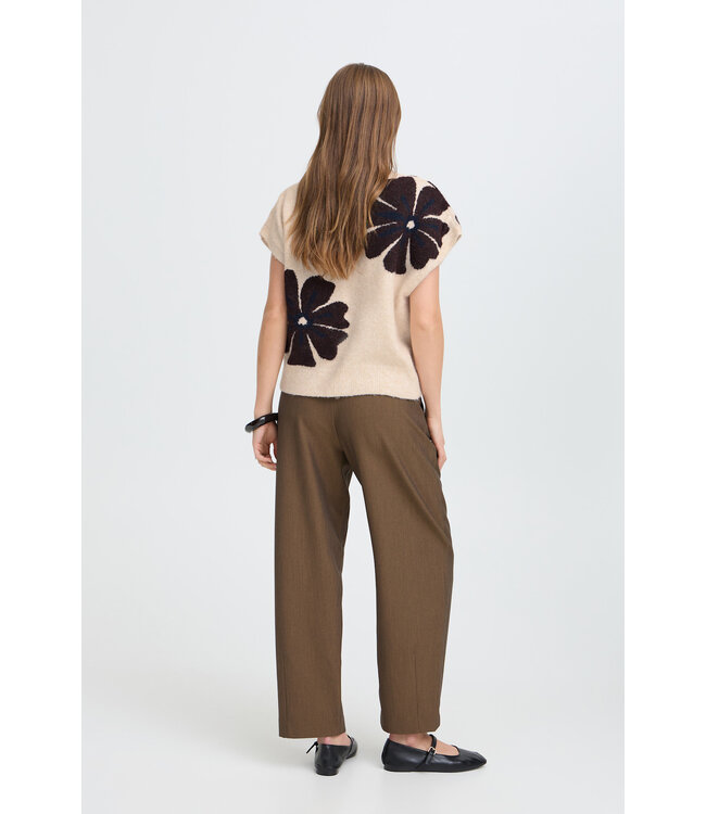 B. Young Byomea Knit Vest - Fig Mel Flower