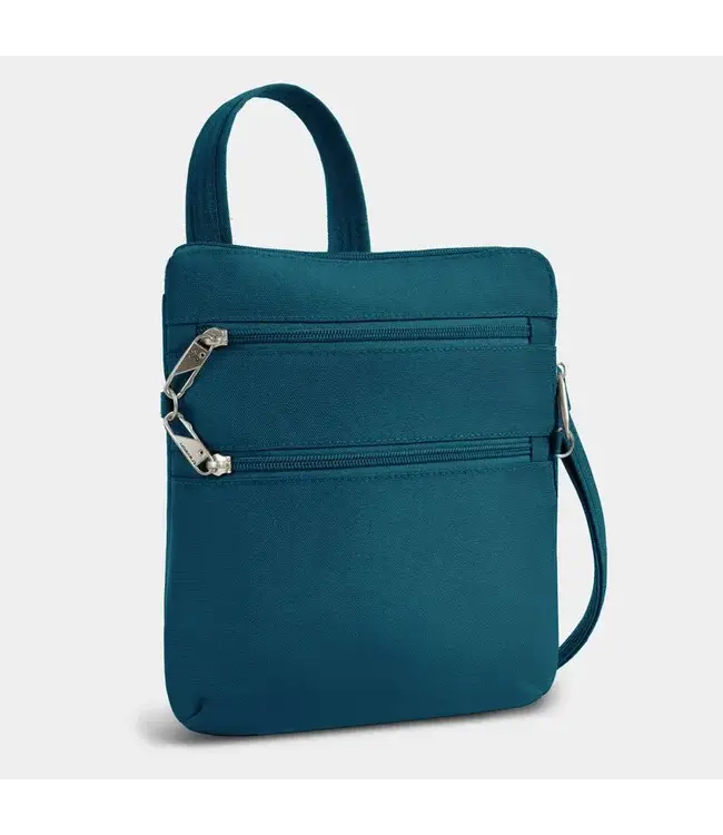 Travelon Anti-Theft Classic Slim Double Zip Crossbody - Teal