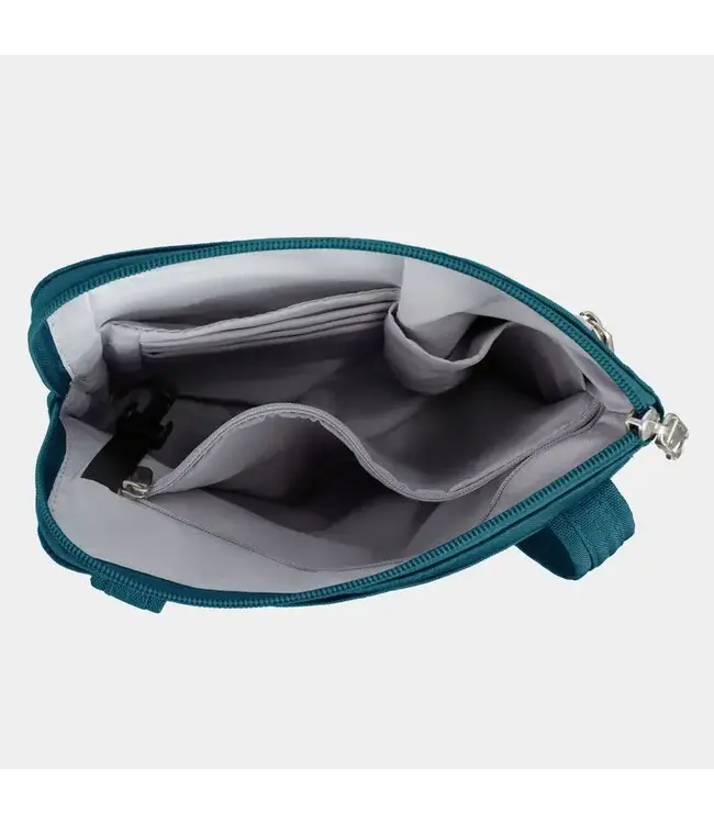 Travelon Anti-Theft Classic Slim Double Zip Crossbody - Teal