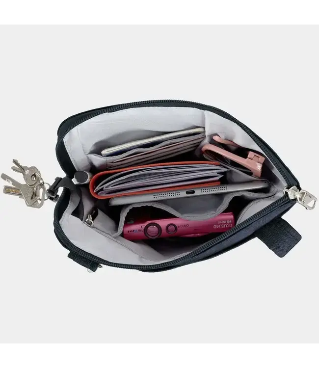 Travelon Anti-Theft Classic Slim Double Zip Crossbody - Midnight
