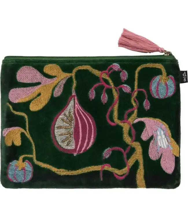 Danica Studio Embroidered Pouch - Pomegranate