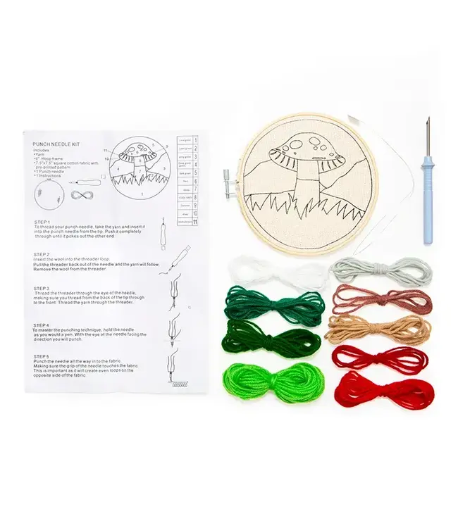 Kikkerland Design Inc. Punch Needle Kit - Mushroom