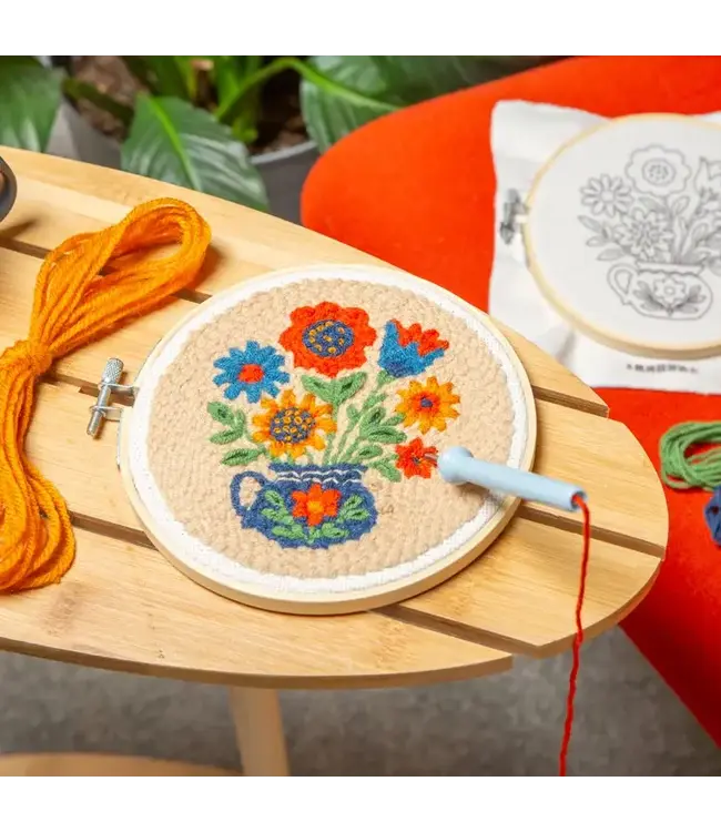 Kikkerland Design Inc. Punch Needle Kit - Flower Bouquet