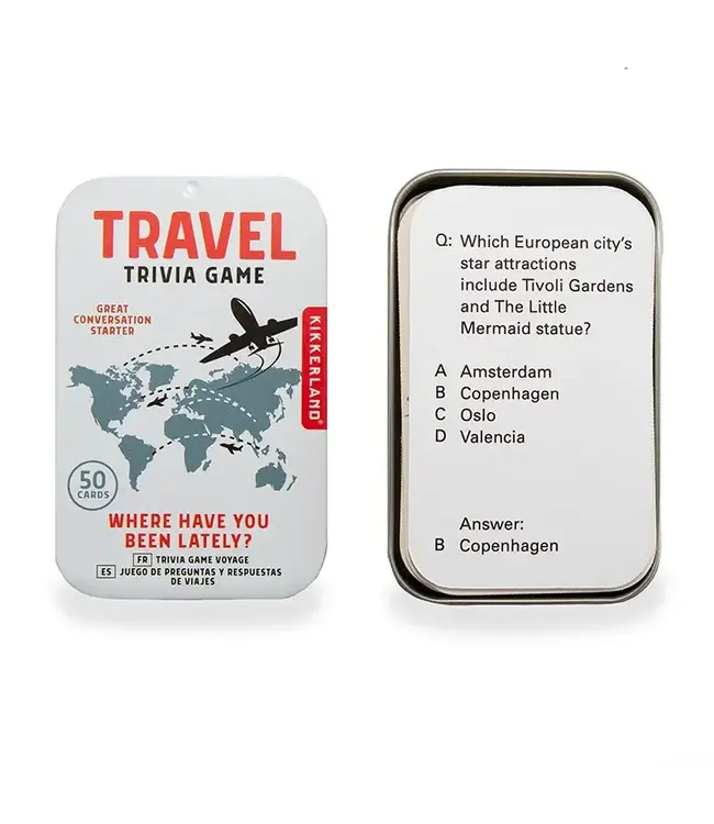 Kikkerland Design Inc. Trivia Card Game - Travel