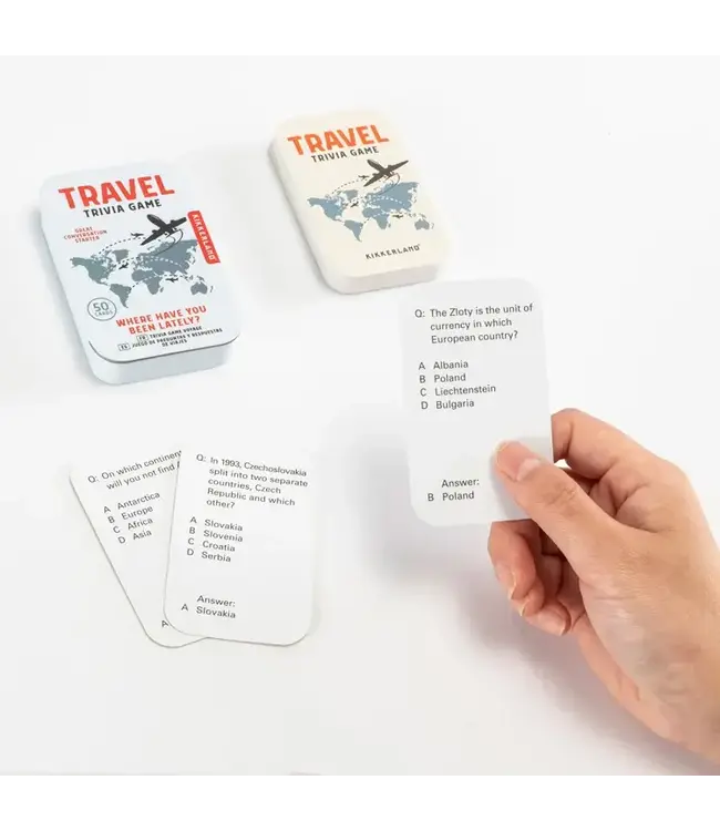 Kikkerland Design Inc. Trivia Card Game - Travel