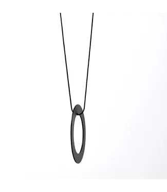 Pursuits Compass Necklace - Matte Black