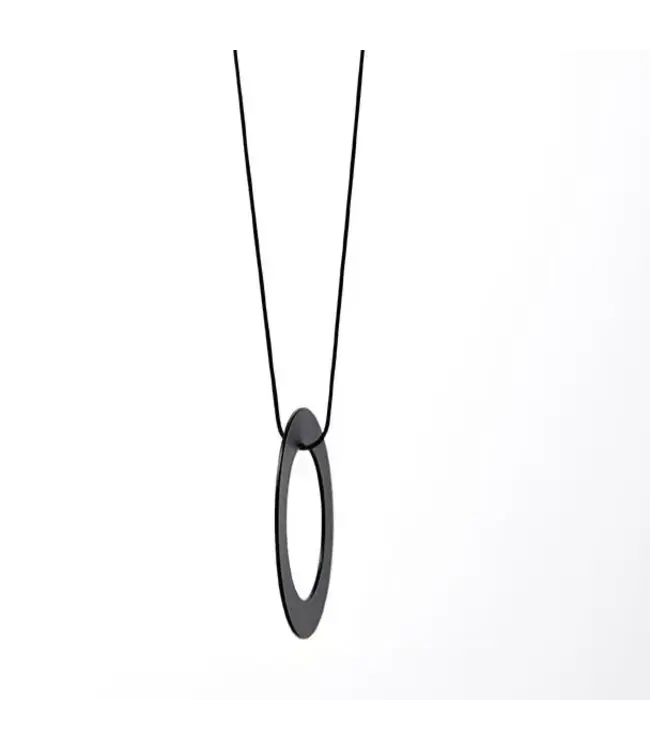 Pursuits Compass Necklace - Matte Black