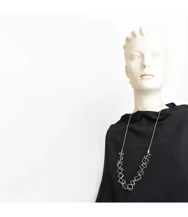 Pursuits Maze Necklace - Satin Gold