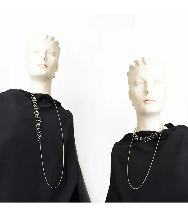 Pursuits Maze Necklace - Satin Gold