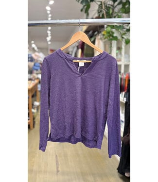 Mododoc Split Mandarin Long Sleeve - Velvet Dream