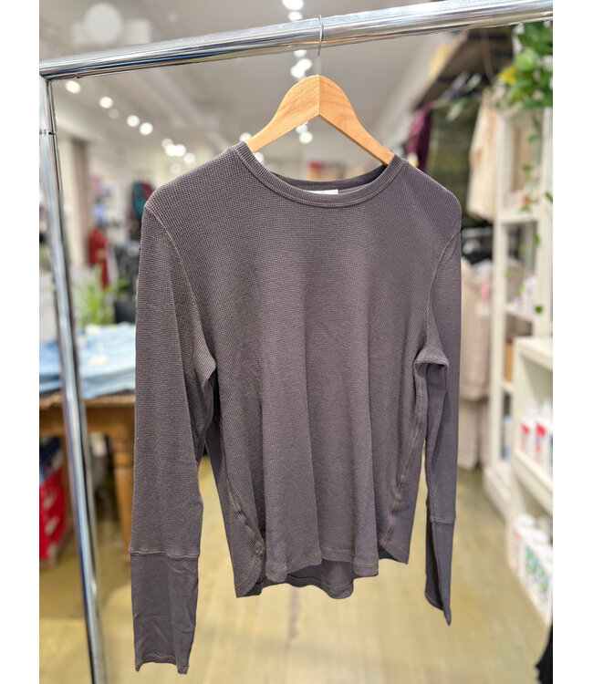 Mododoc Slim Crew Top - Washed Ebony