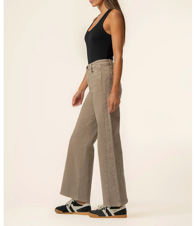 KUT Jeans Meg High Rise Wide Leg - Milk Tea