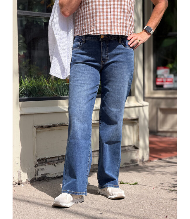 KUT Jeans Charlotte High Rise Wide Leg - Consul w/Dark