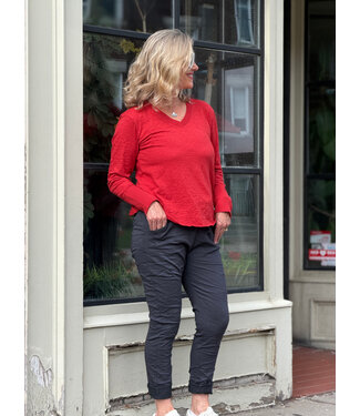 Made in Italy Crinkle Joggers - Dark Grey