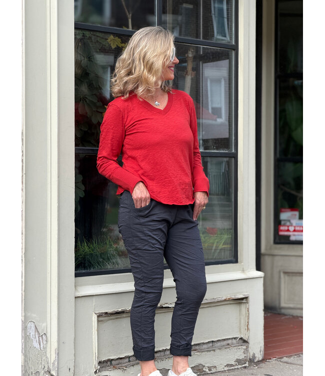 Made in Italy Crinkle Joggers - Dark Grey