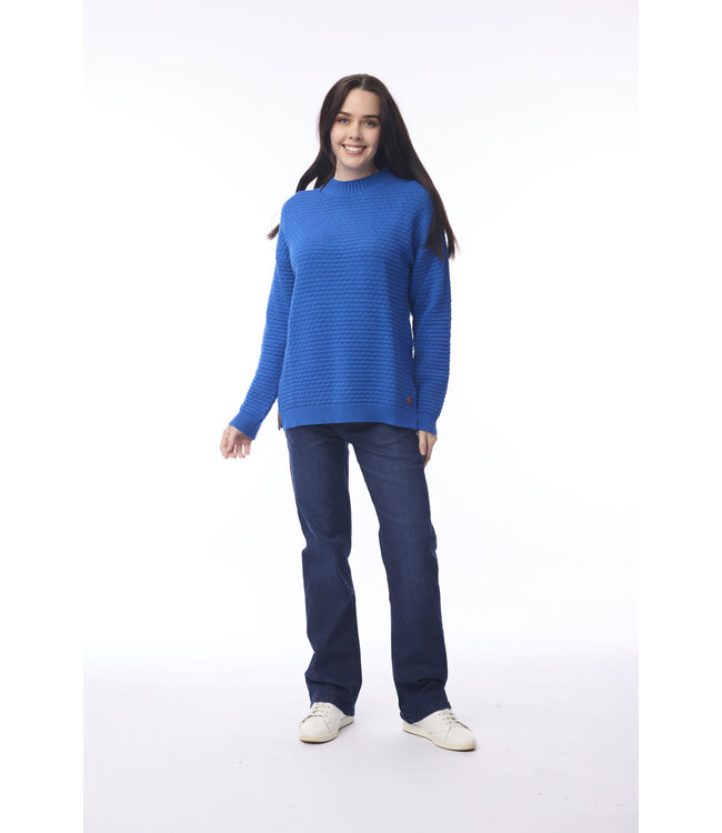Orientique Knit Waffle Jumper - Cobalt