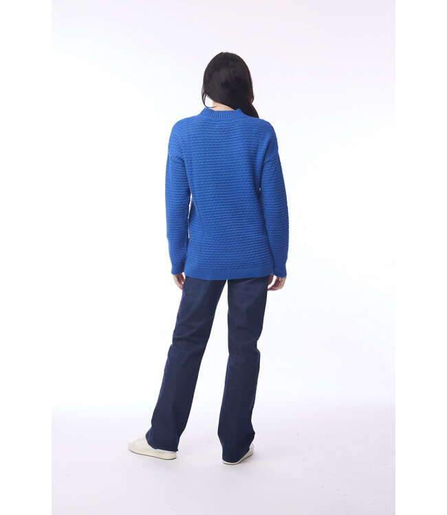 Orientique Knit Waffle Jumper - Cobalt