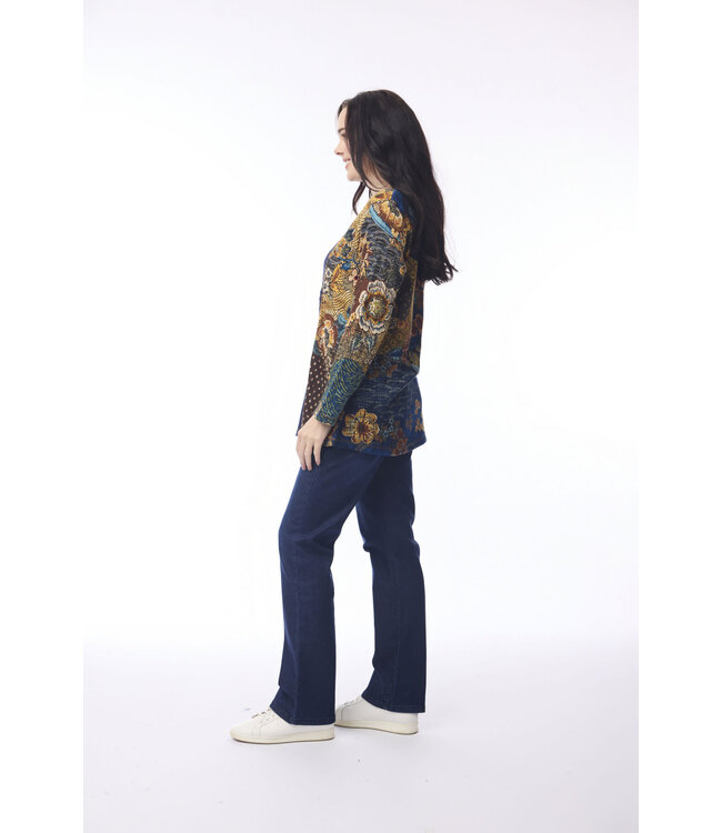 Orientique Maluku Patch Top - Navy