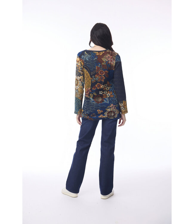 Orientique Maluku Patch Top - Navy