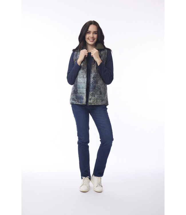 Orientique Reversible Puffer Vest - New Jungle