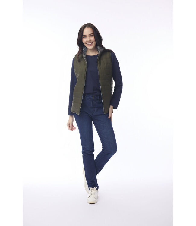 Orientique Reversible Puffer Vest - New Jungle