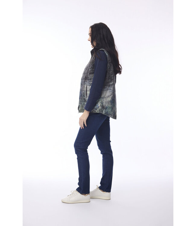 Orientique Reversible Puffer Vest - New Jungle