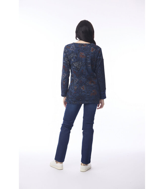 Orientique Tabriz Patch Top - Navy