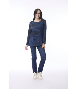 Orientique Tabriz Patch Top - Navy