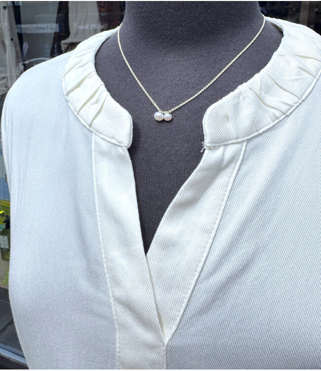 C & S The Label Lynn Blouse - Off White