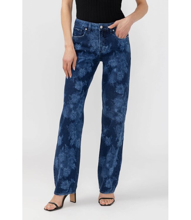 Silver Jeans Avery Relaxed Straight Leg - Floral