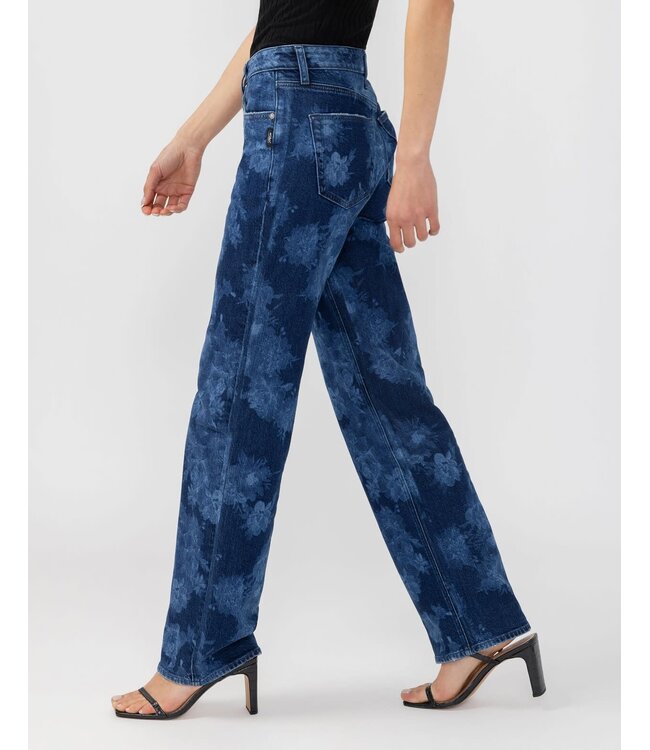 Silver Jeans Avery Relaxed Straight Leg - Floral