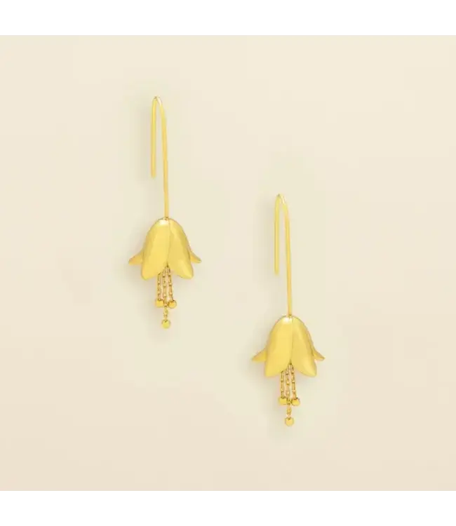 Scout Refined Icon Earrings - Lily Drop / Gold