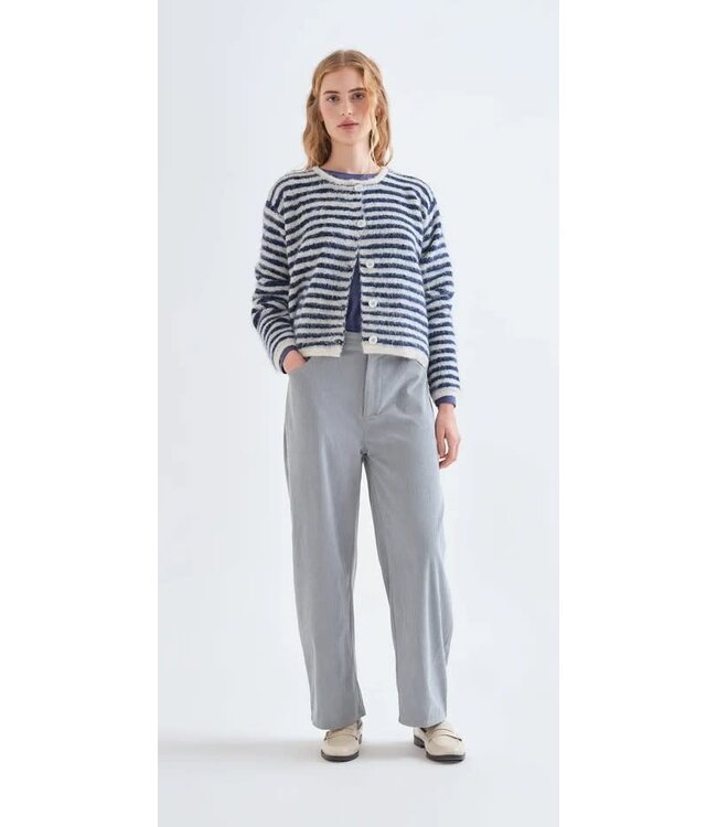 Compania Fantastica Fuzzy Stripe Cardigan - Blue Stripes