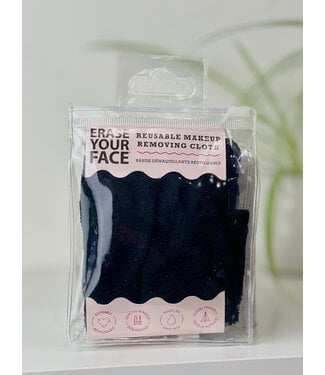 Upper Canada Soap & Candle Makers Erase Your Face Travel Cloth - Black