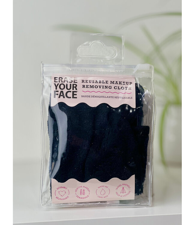 Upper Canada Soap & Candle Makers Erase Your Face Travel Cloth - Black