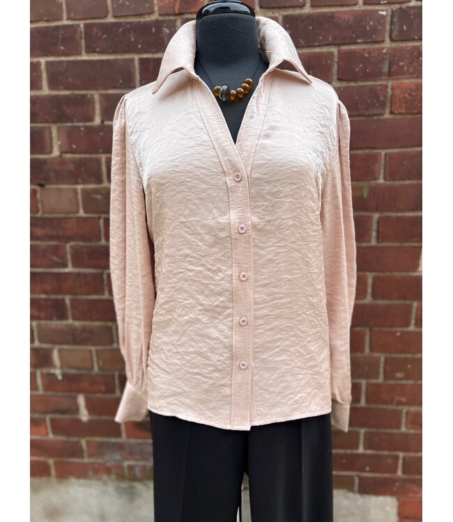 C & S The Label Liva Blouse - Sand