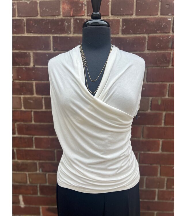 Point Zero Wrap Top - Pearl
