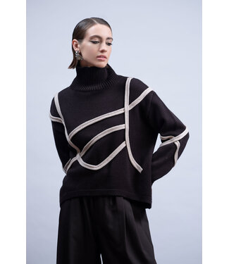 HAAKO Hi-Lo Turtleneck - Black
