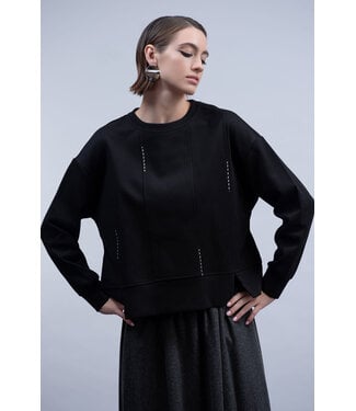 HAAKO Piped Pullover - Black