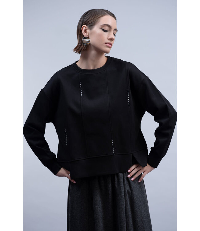 HAAKO Piped Pullover - Black