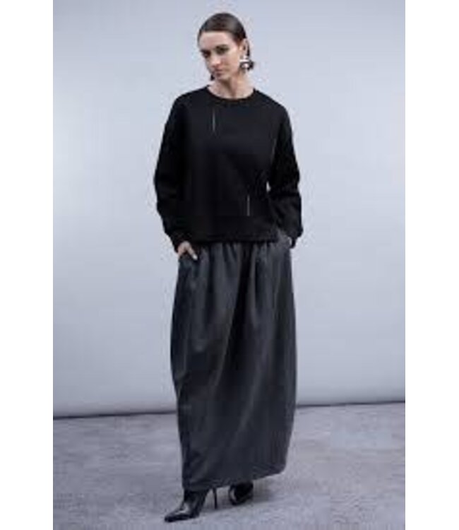 HAAKO Piped Pullover - Black