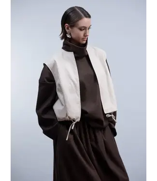HAAKO Luxe Coated Vest - Ivory