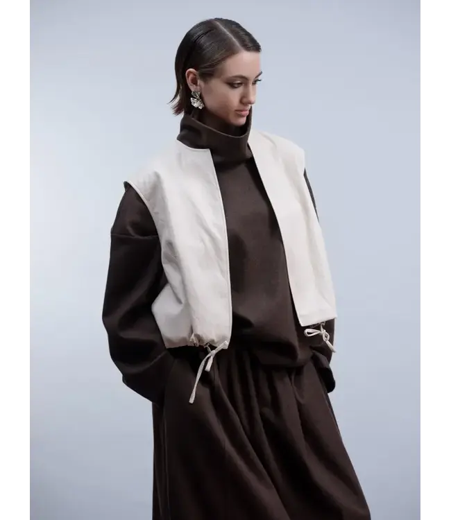 HAAKO Luxe Coated Vest - Ivory