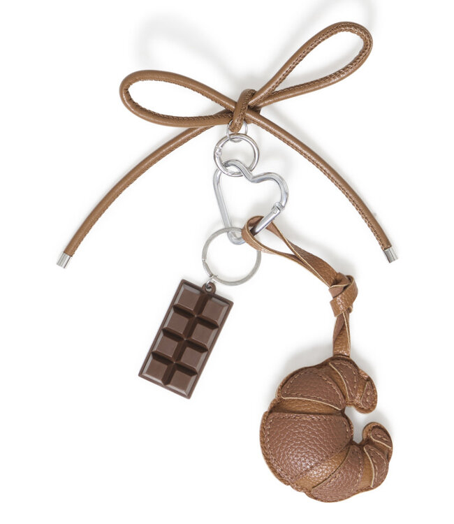 B. Young BYViola Croissant & Chocolate Bag Charm - Brown
