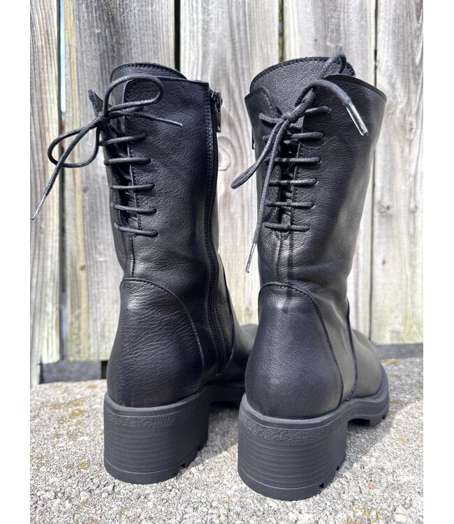 Bueno Harlem Leather Boots - Black