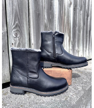 Bos&Co Calib Faux Fur Ankle Boot - Black