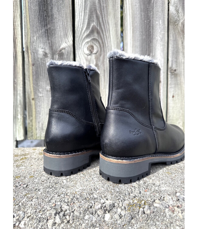 Bos&Co Calib Faux Fur Ankle Boot - Black
