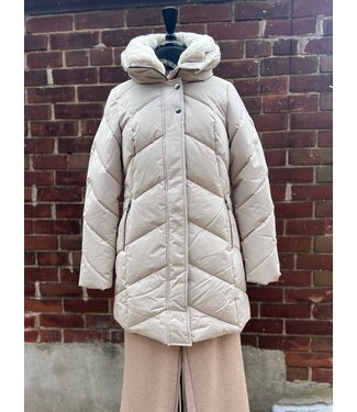 Point Zero Long Parka - Biscuit