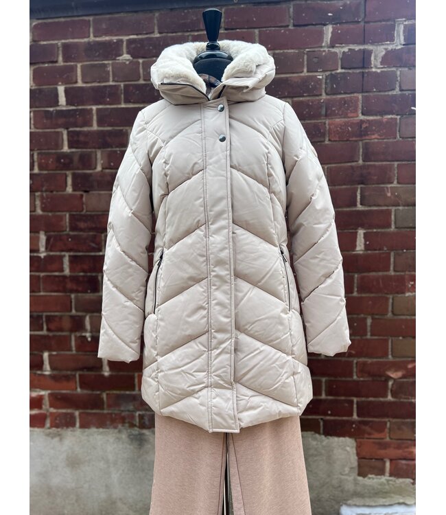 Point Zero Long Parka - Biscuit
