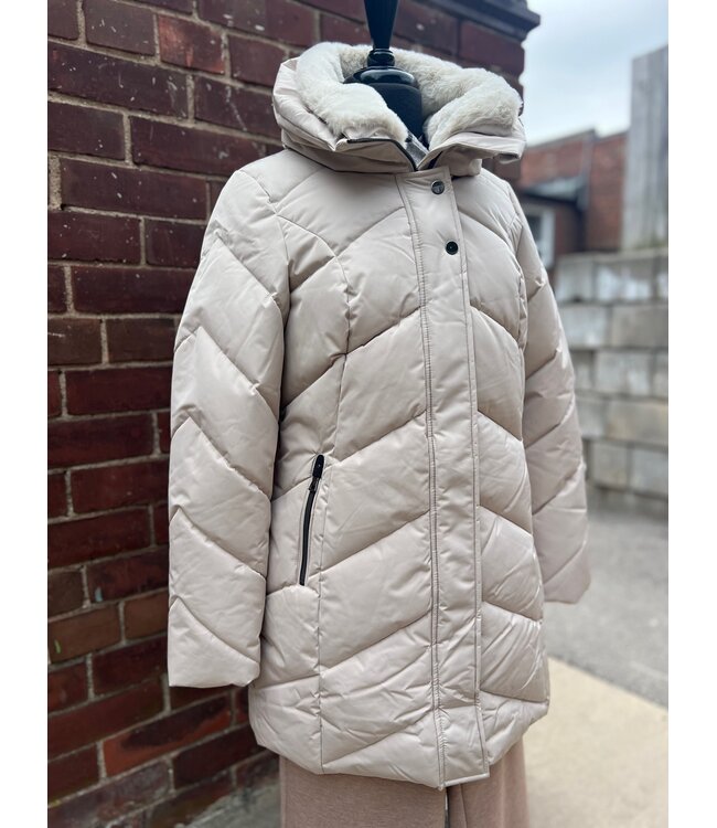 Point Zero Long Parka - Biscuit